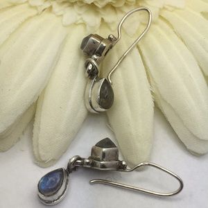 Vintage moonstone sterling silver earrings